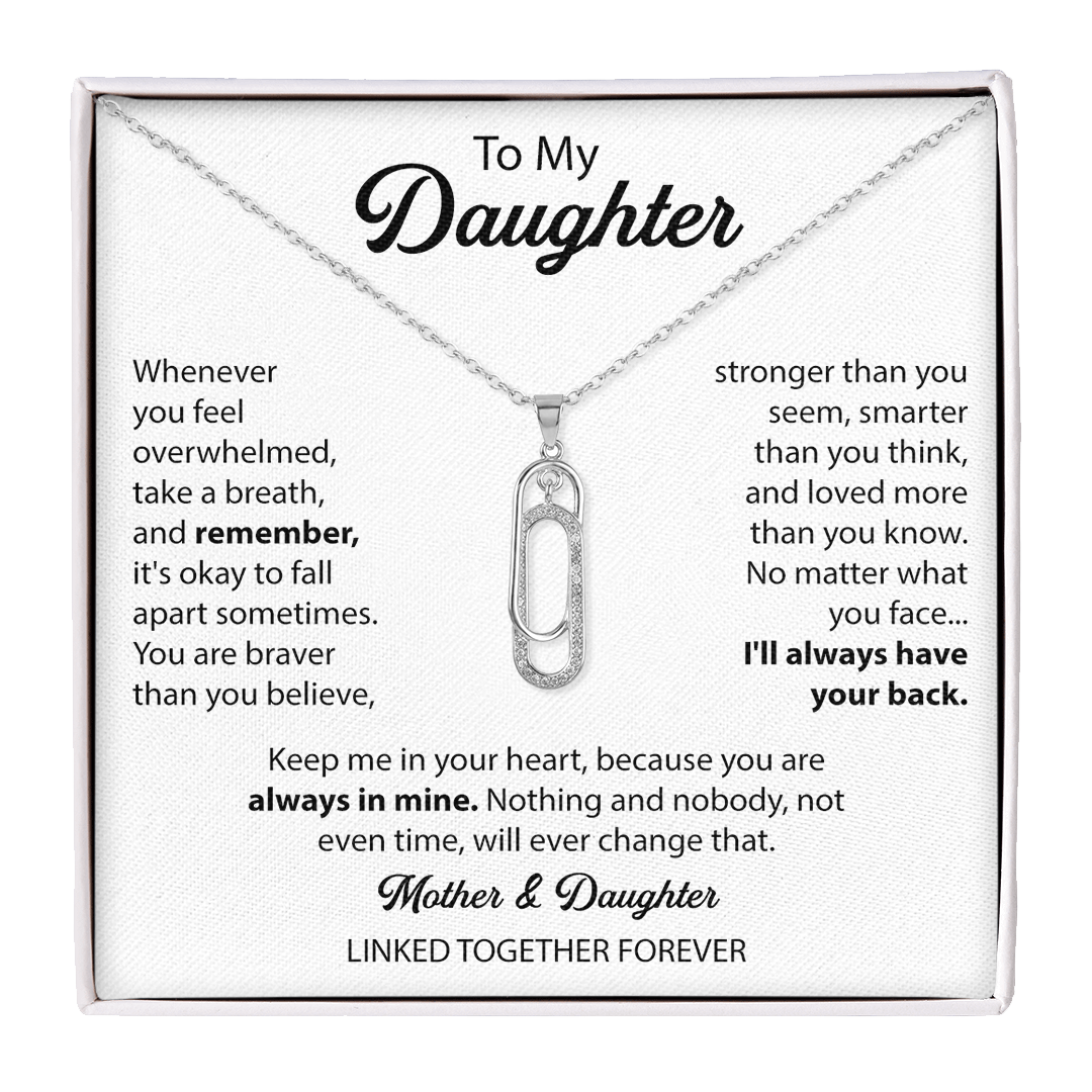 To My Daughter - Linked Together Forever Necklace