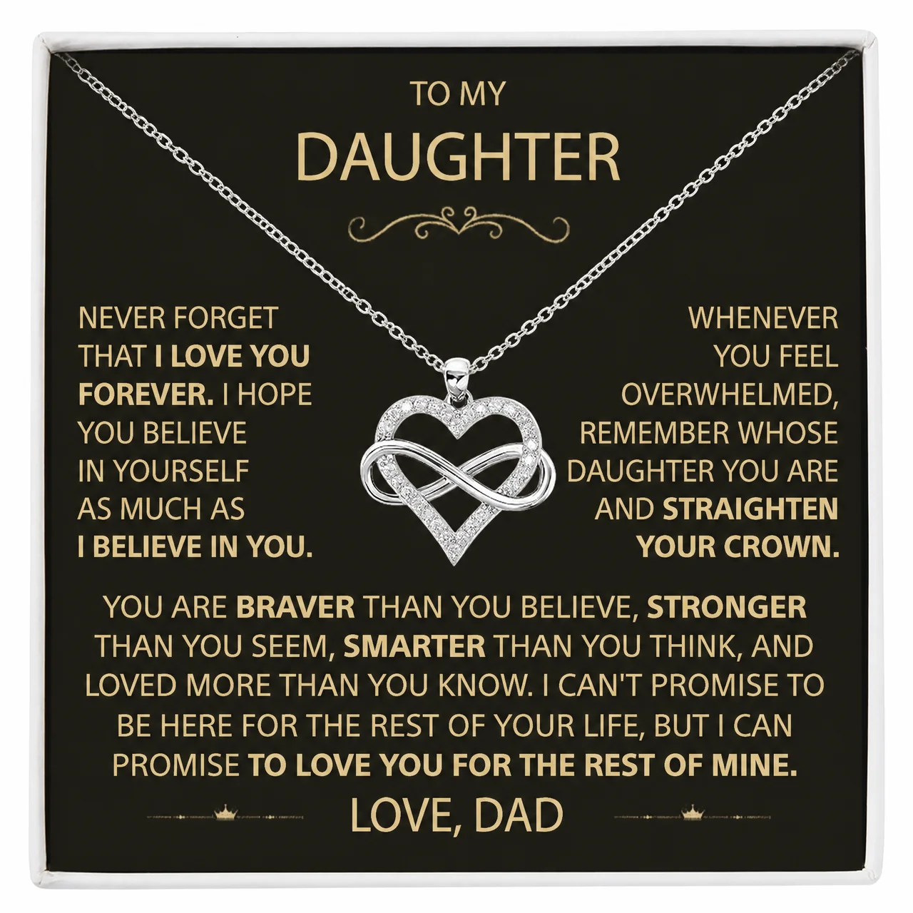 To My Daughter – Love You Forever Necklace