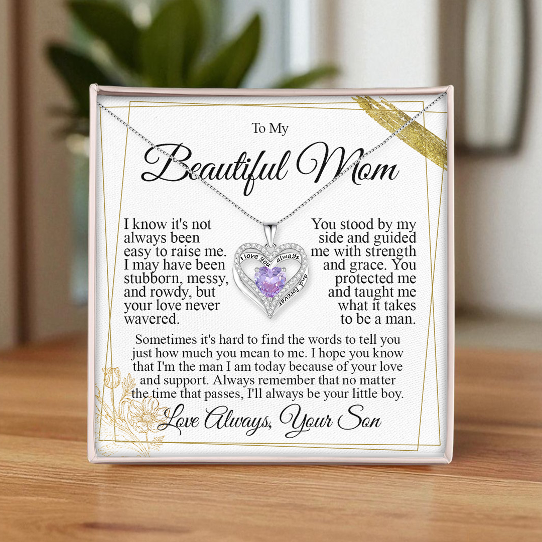 To my Mom - Personalized Heart necklace