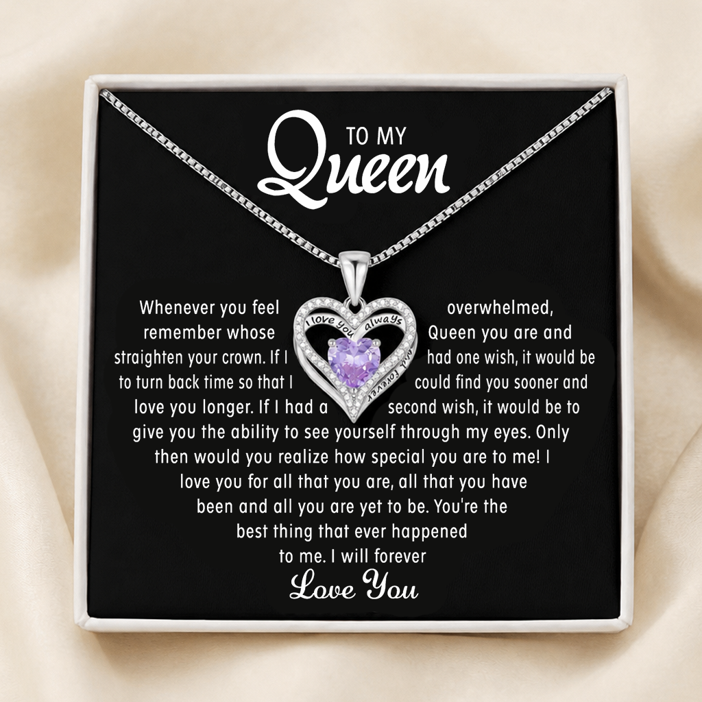 To My Queen - Personalized Heart necklace
