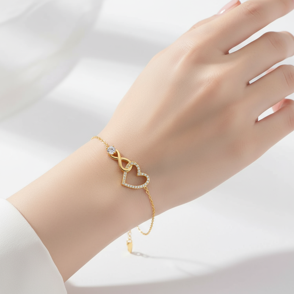 To my Daughter bracelet - Infinity heart