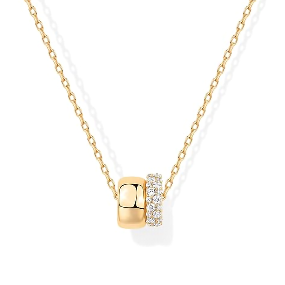 Apology Gift For Her - Two Distinct Rondelle Pendant
