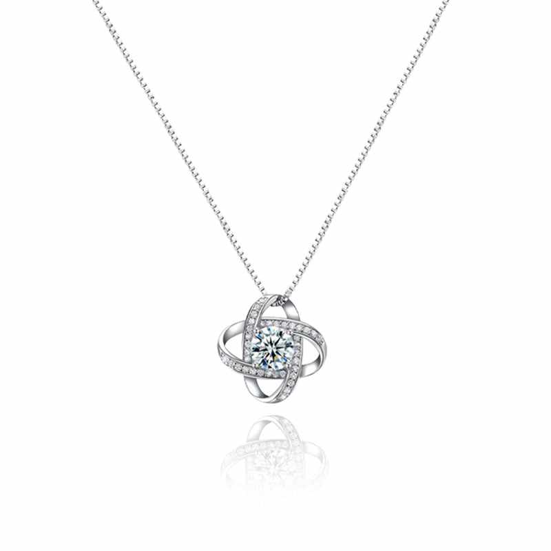 Knot 14kt white gold-plated Necklace