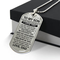 To my Son - Military tag