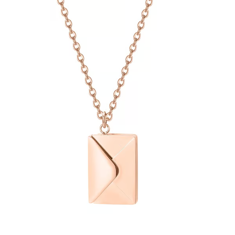 I Love you Mum - Envelope Necklace - Rose Gold