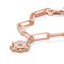 Compass engraved bracelet with diamonds - Forever linked - Rose Gold