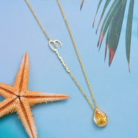 Luxus birthstone necklace - Always in my heart - Gold