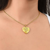 To my Daughter - “Never forget that I love you”, heart necklace