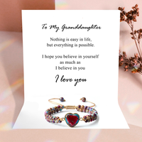 To my Granddaughter - Heart bracelet - Green