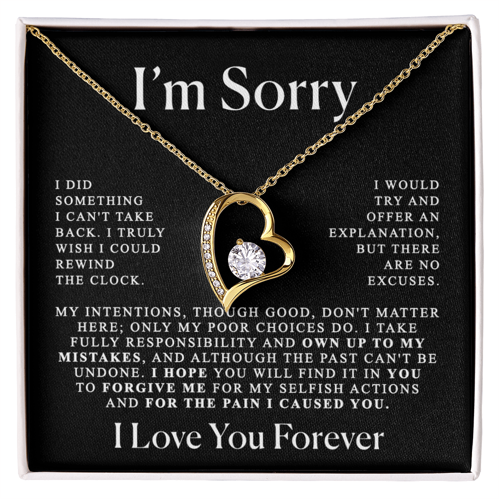 Apology Gift Heart Necklace - Forever Love