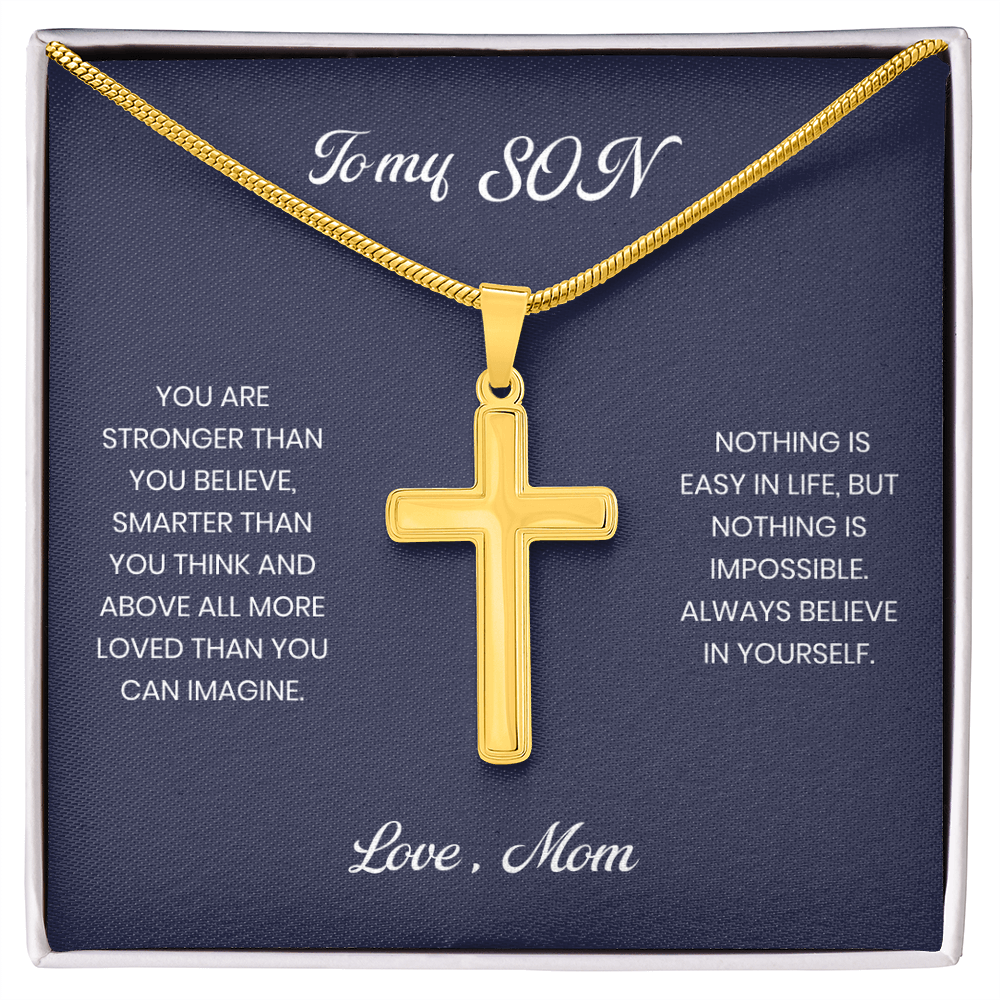 To my Son - Cross Love Necklace