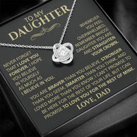 To my Daughter - Love knot necklace, from Dad