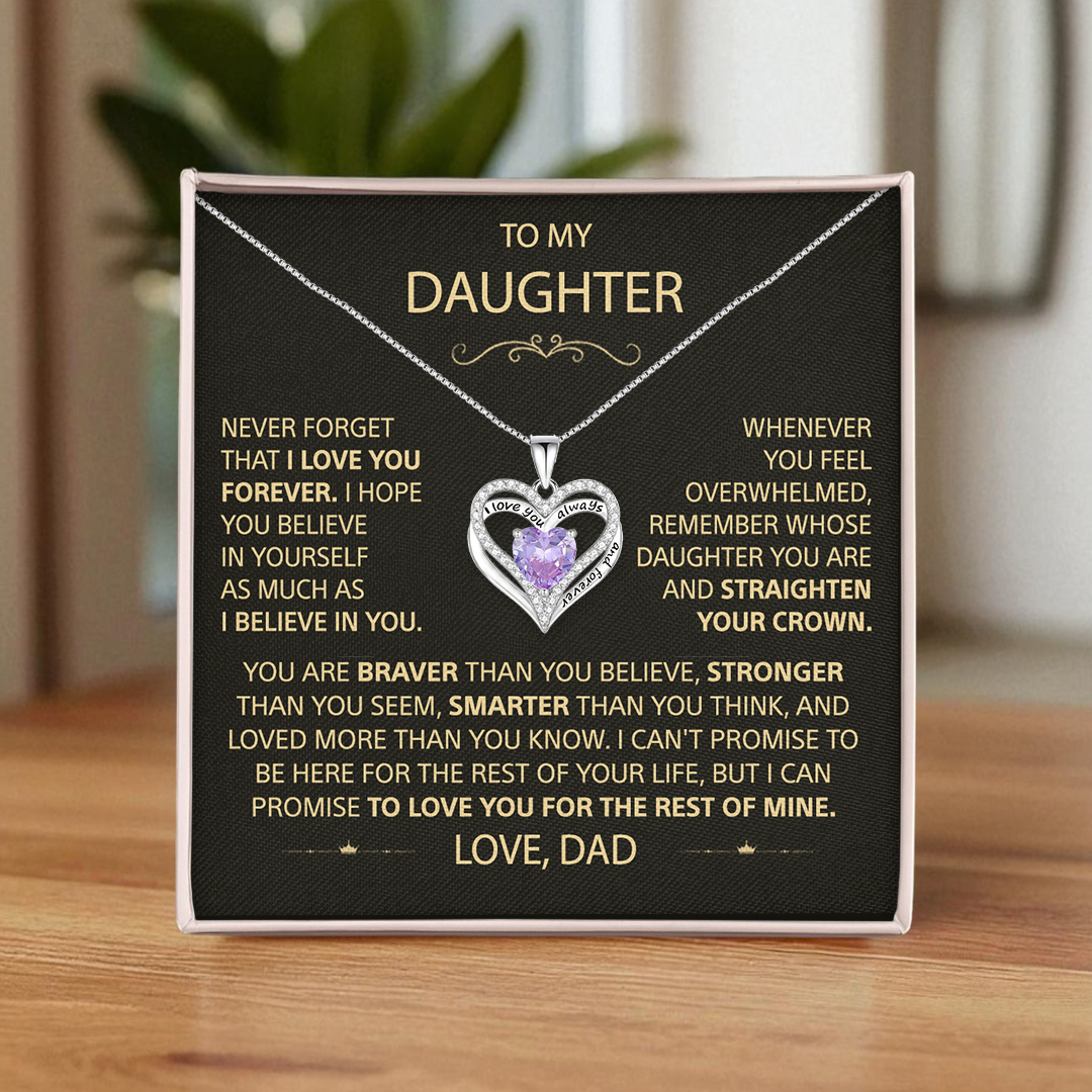 To my Daughter - Personalized Heart necklace