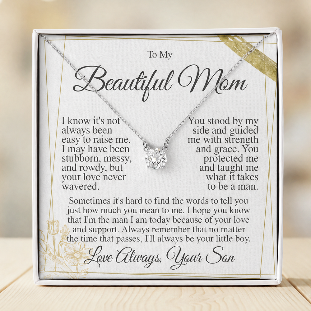 To My Mom - Crystal Pendant Necklace