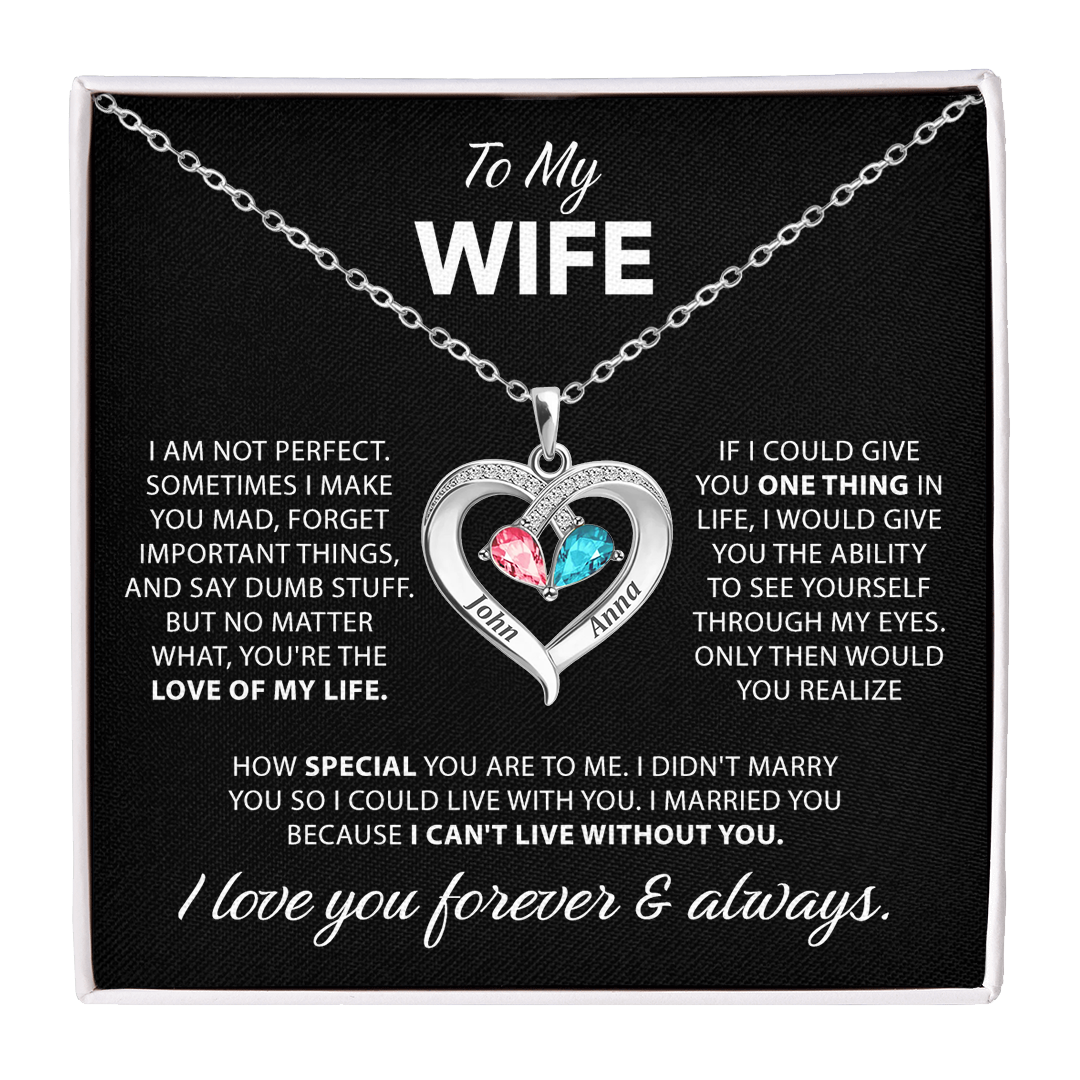 Always Yours - Birthstone Heart Necklace