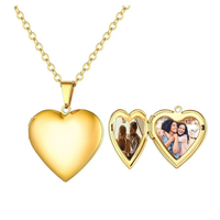 A bit of my heart is in heaven - Medallion heart - Gold