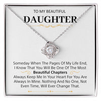 To my Beautiful Daughter - Love knot necklace