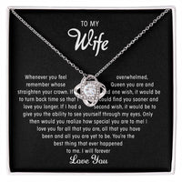 To my Wife - Love knot necklace - Gold