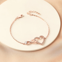 To my Daughter bracelet - Infinity heart - Gold