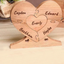 Wooden hearts - Family puzzle decoration