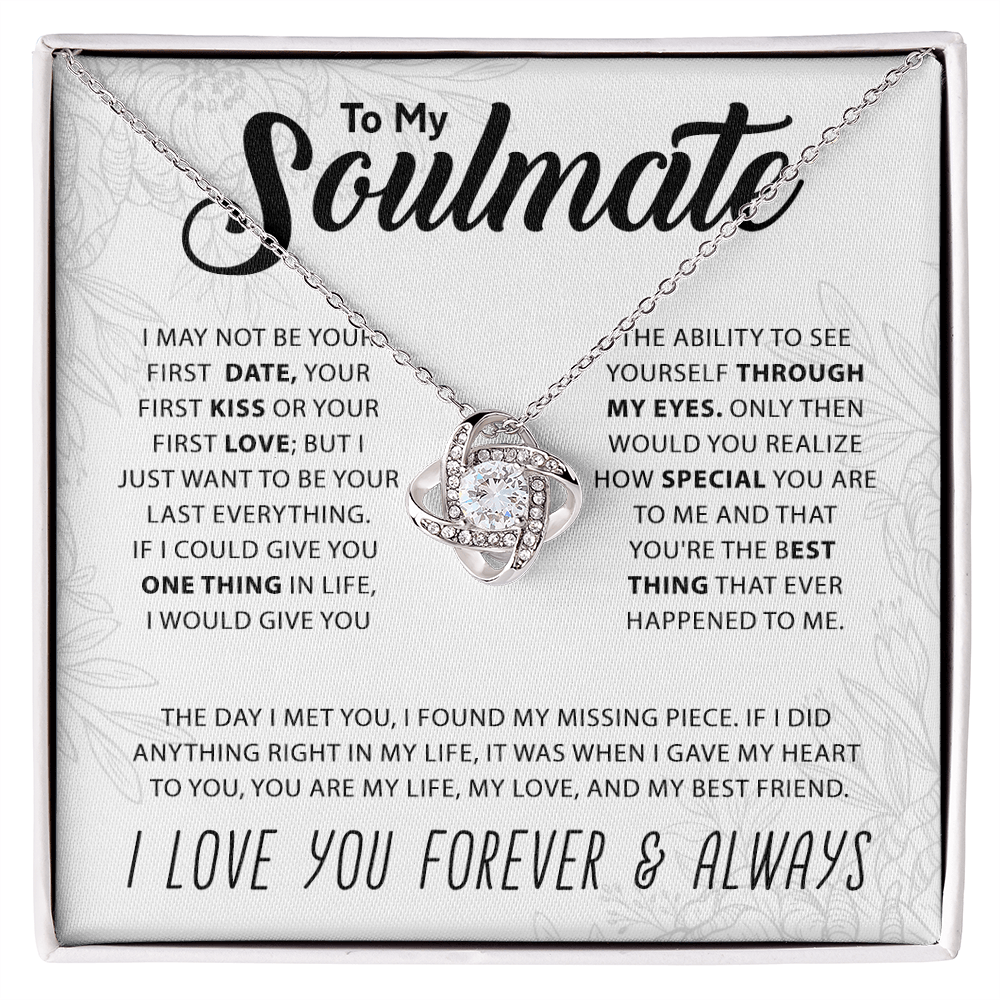 To My Soulmate - Knot Necklace