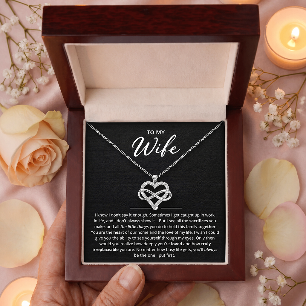 To My Wife - Infinity Heart Necklace