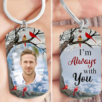 Personalized keychain - I will always carry you with me