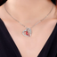 Cardinal heart pendant necklace