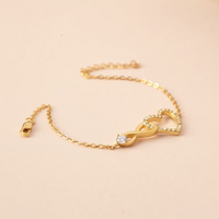 To my Daughter bracelet - Infinity heart - Gold