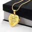 To my Daughter - “Never forget that I love you”, heart necklace - Gold