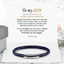 To my Son - Premium leather bracelet - Blue