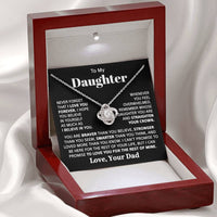 To my Daughter - “I believe in you” love knot necklace