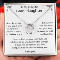 To my beautiful Granddaughter - Horseshoe Necklace