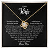 To my Wife - Love knot necklace - Gold