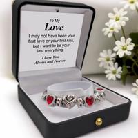 Love hearts - Birthstone bracelet