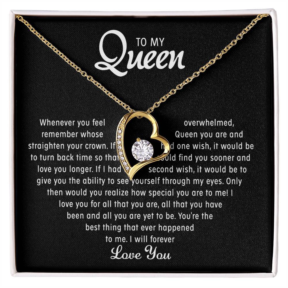 To my Queen – Love Heart Necklace