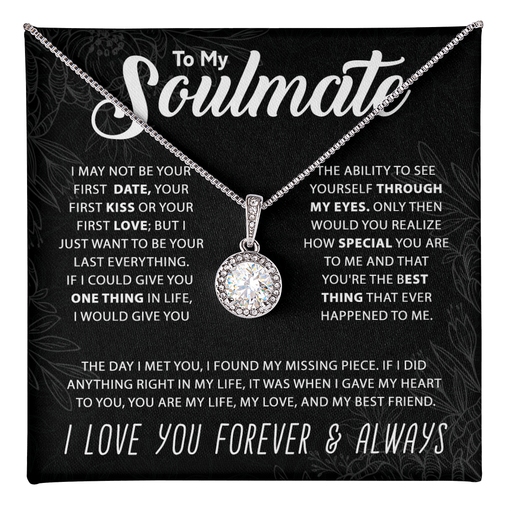 To My Soulmate - Forever and Always Heart Necklace