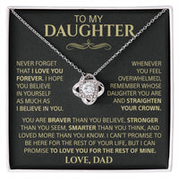 To my Daughter - Love knot necklace, from Dad