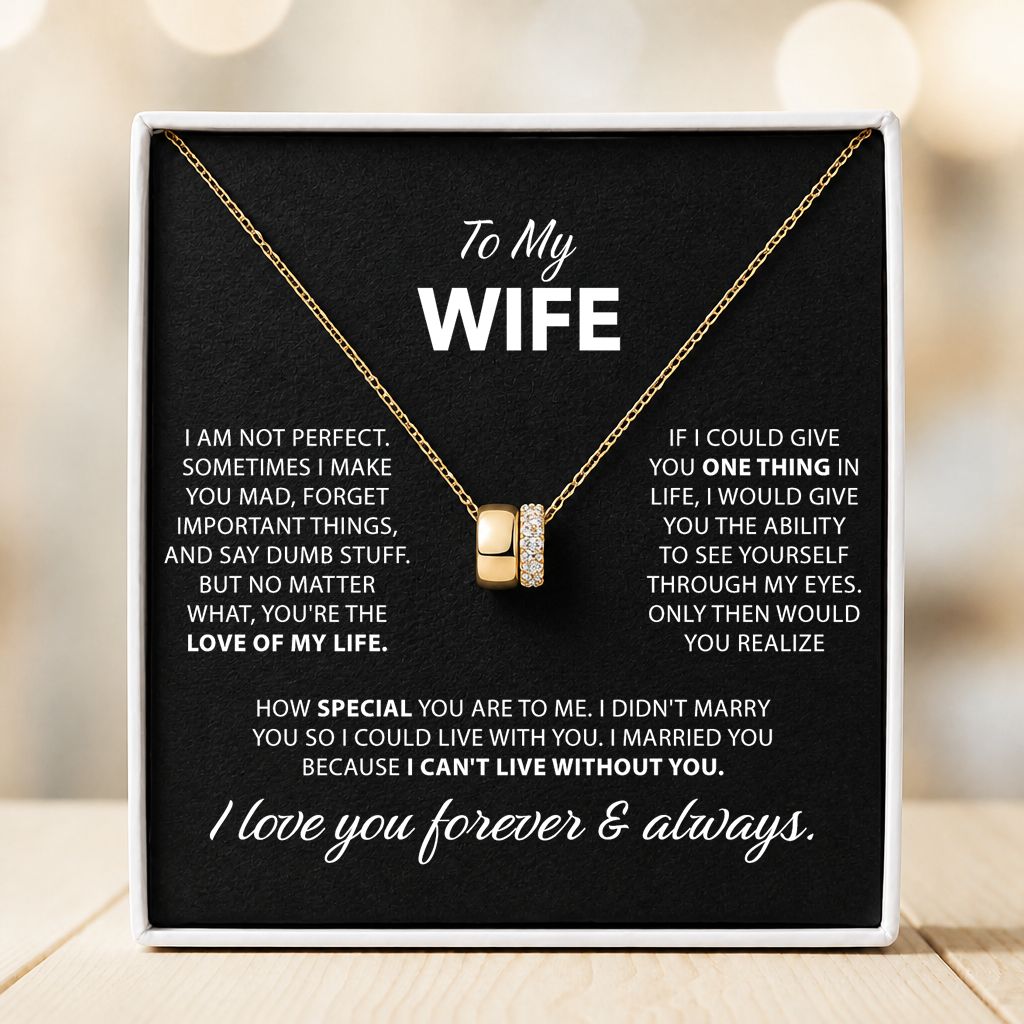 To My Wife - Two Distinct Rondelle Pendant