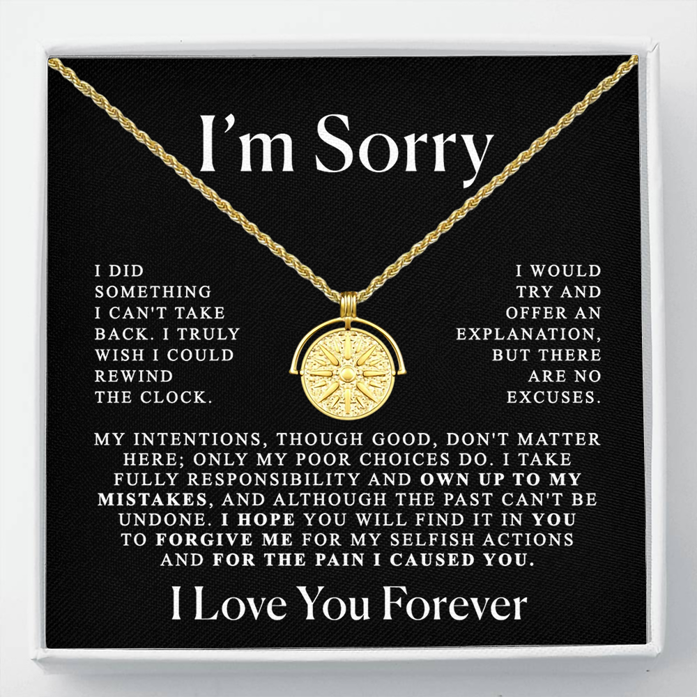 Apology Gift for Her - You are my Sunshine necklace