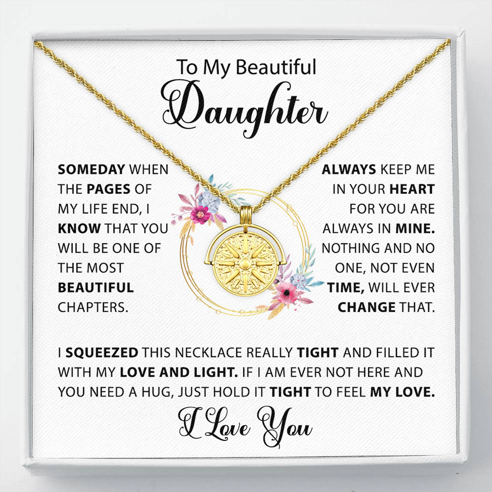 To My Daughter - Always Shine - Sun Necklace