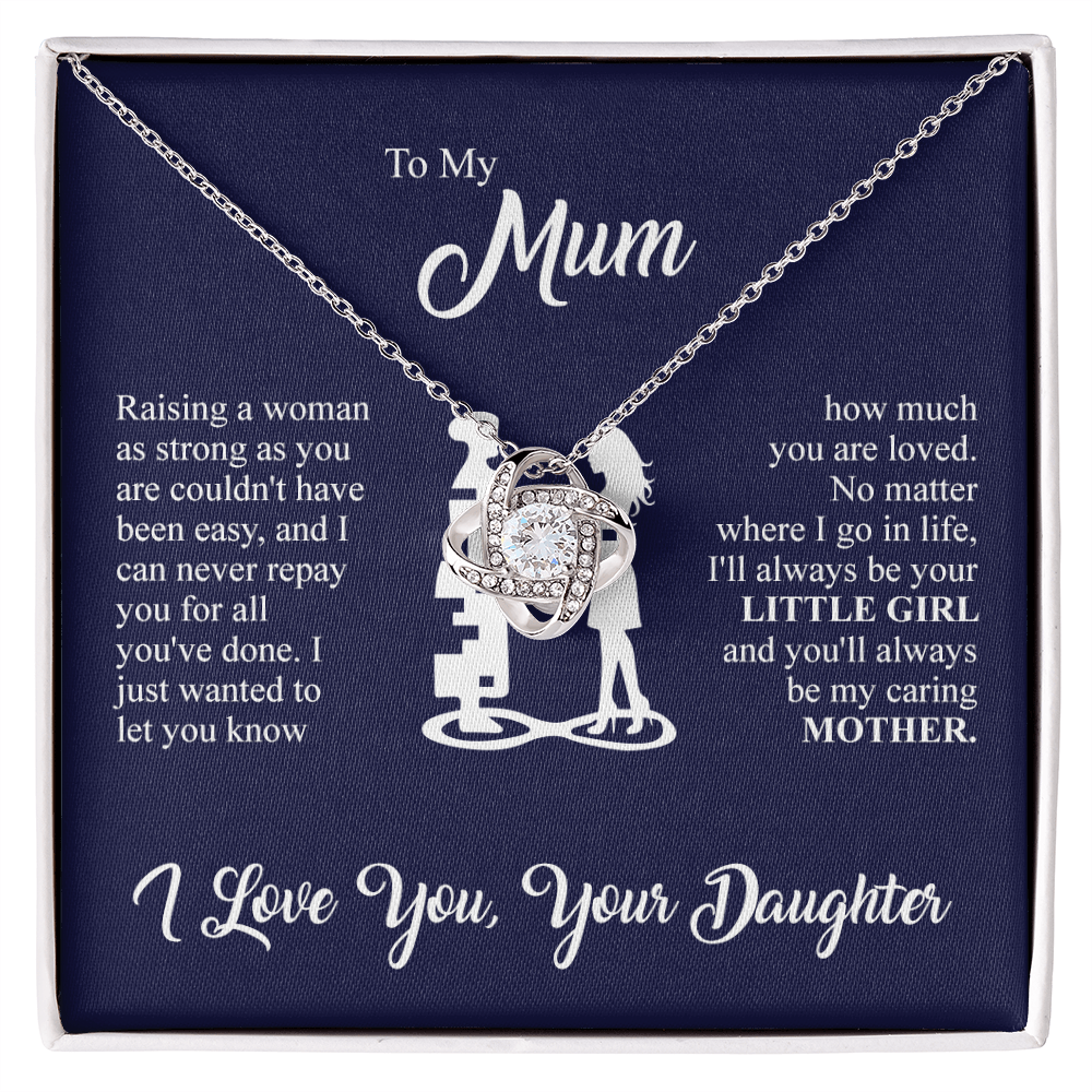 To my Loved Mother - Knot Necklace - Gold