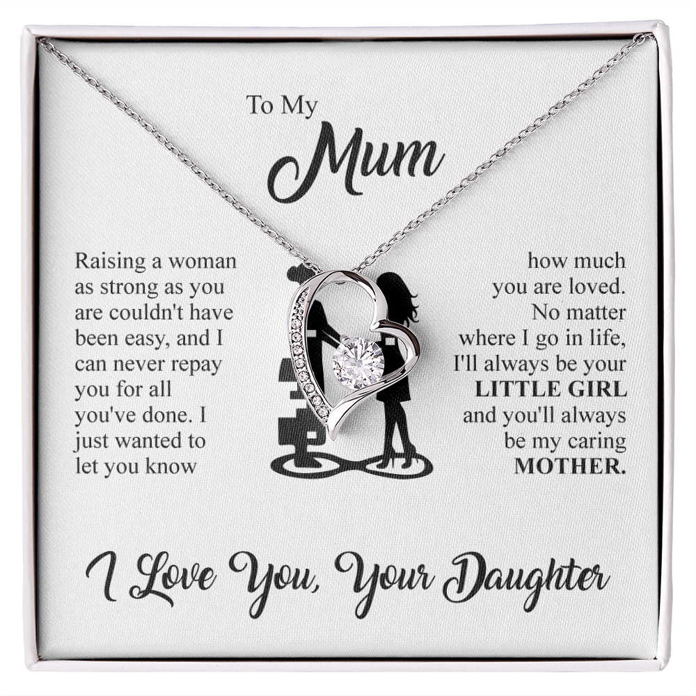 To My Loved Mother - Heart Necklace