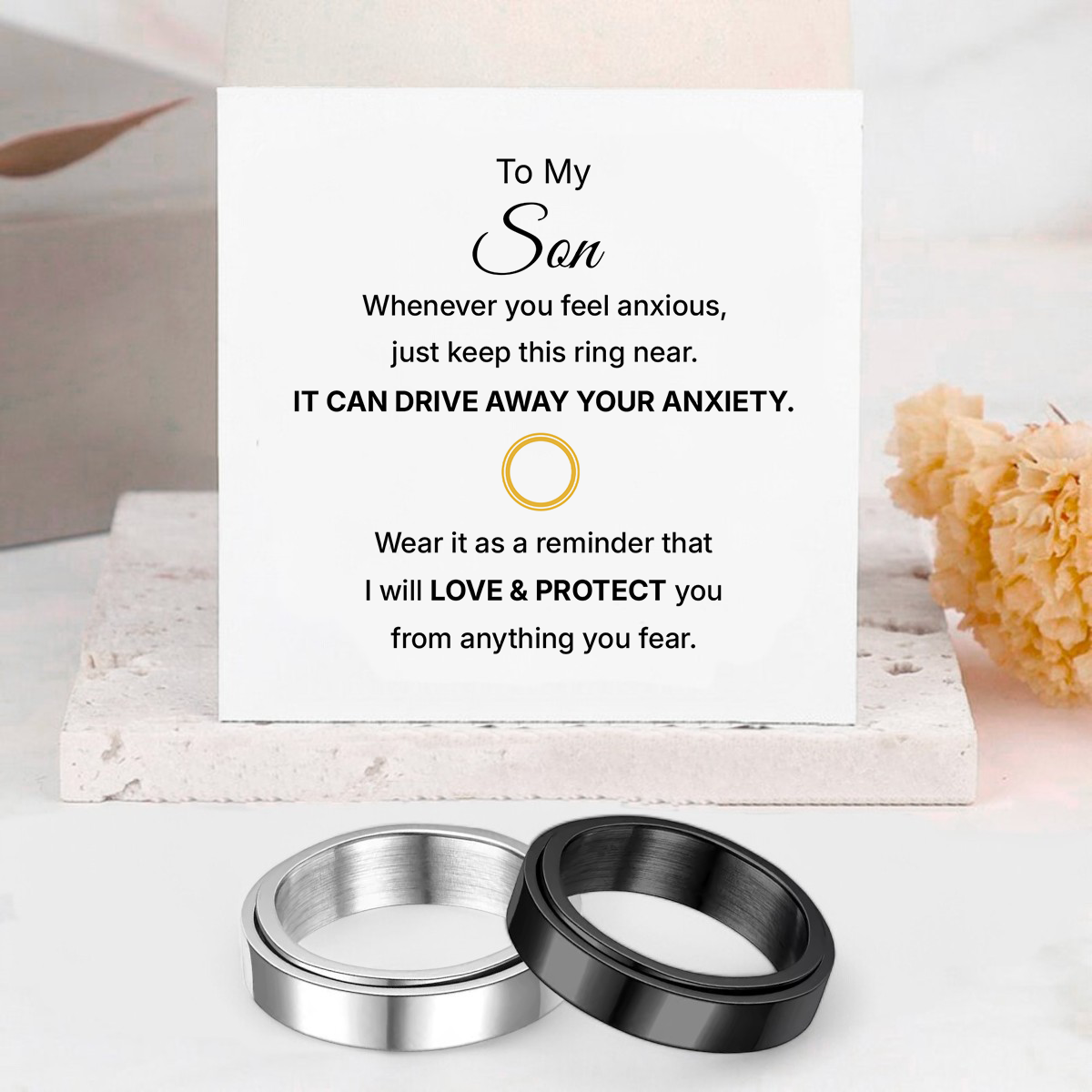 To my Son - Calm and Courage Ring