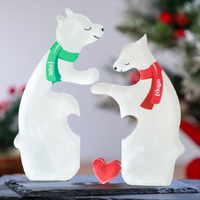 Acrylic bears - personalized family puzzle decoration