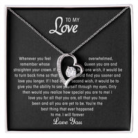 To my Love - Heart necklace - Gold