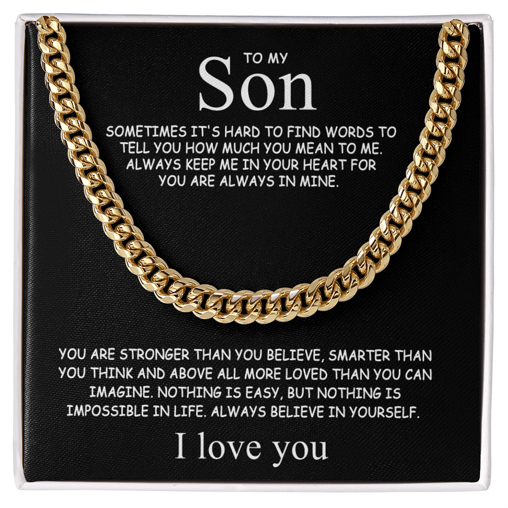 To my Son - Always believe in yourself - Gold