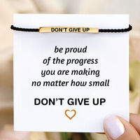 Don’t give up - Motivational bracelet - Silver