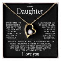 To my Daughter - Gold heart necklace