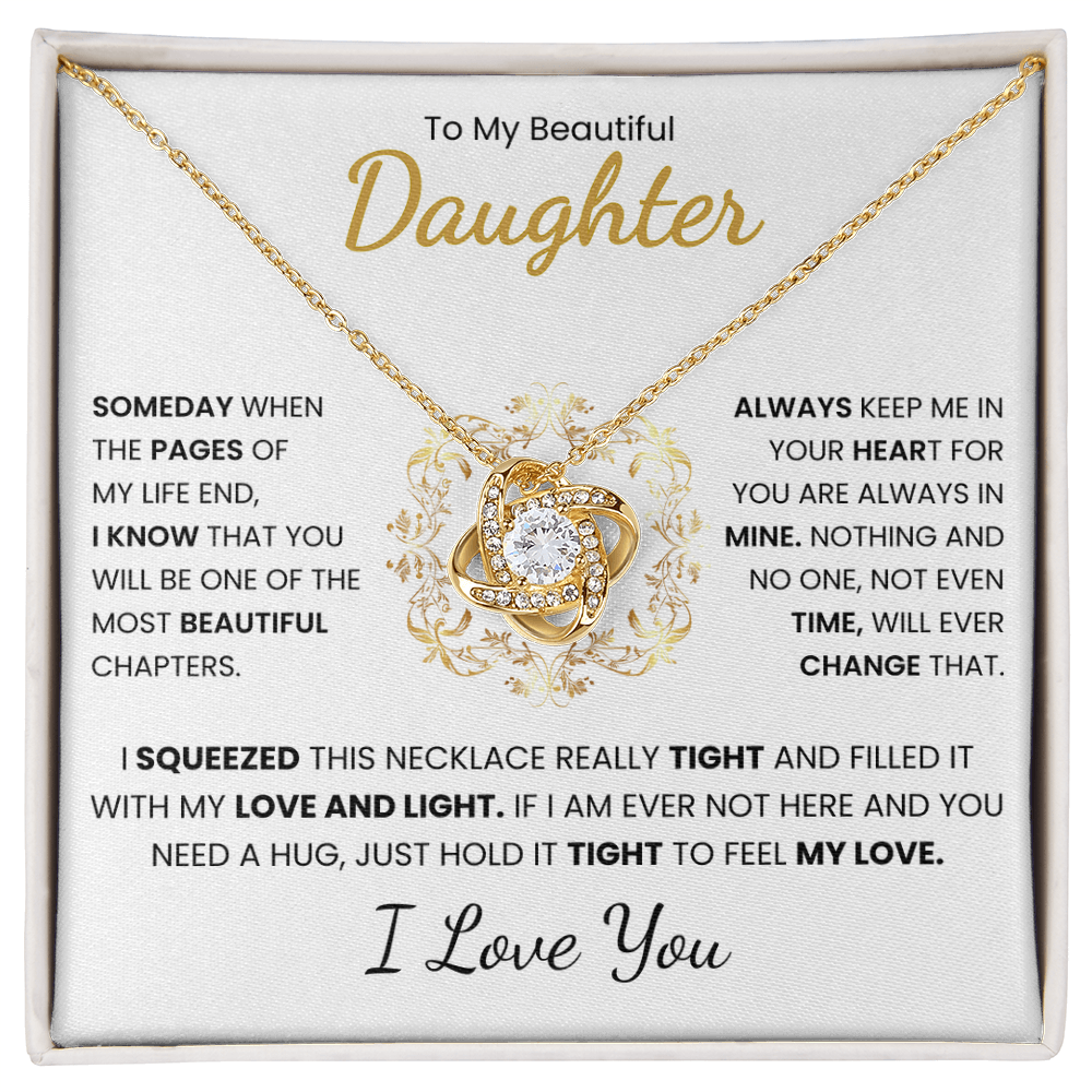 To my Daughter - Love Knot Necklace